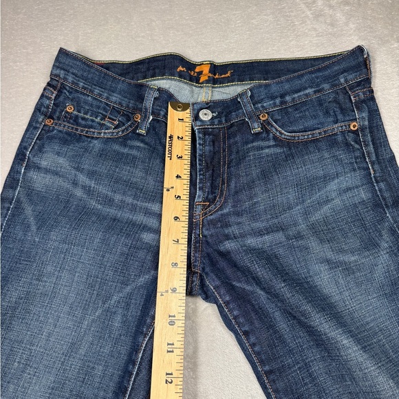 7 For All Mankind Bootcut Vintage Y2K Style 100% Cotton Denim Blue Jeans 29 - Picture 10 of 16